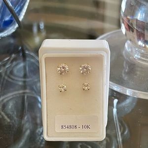 10K Diamond Earrings.